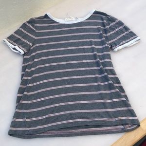 Gray striped t-shirt